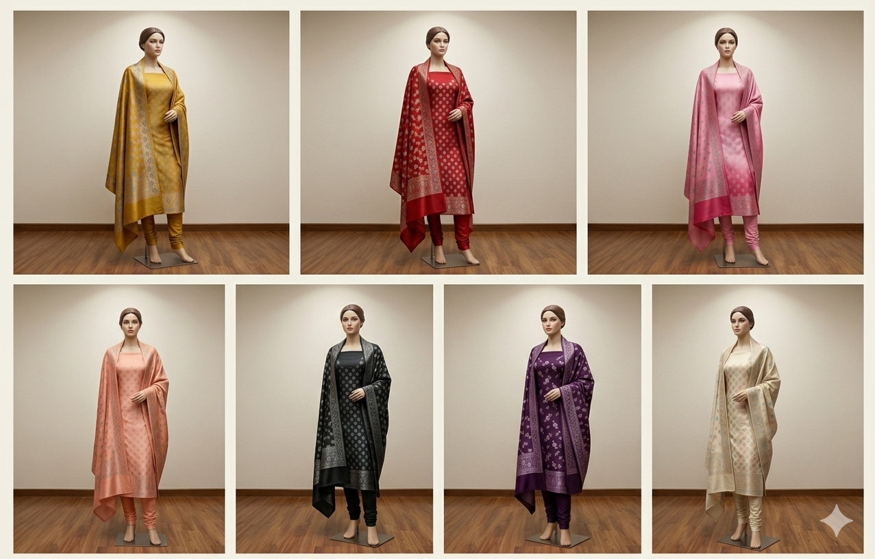 maslin soft silk suits 3piece set