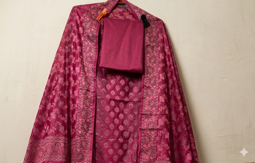 maslin soft silk suits 3piece set