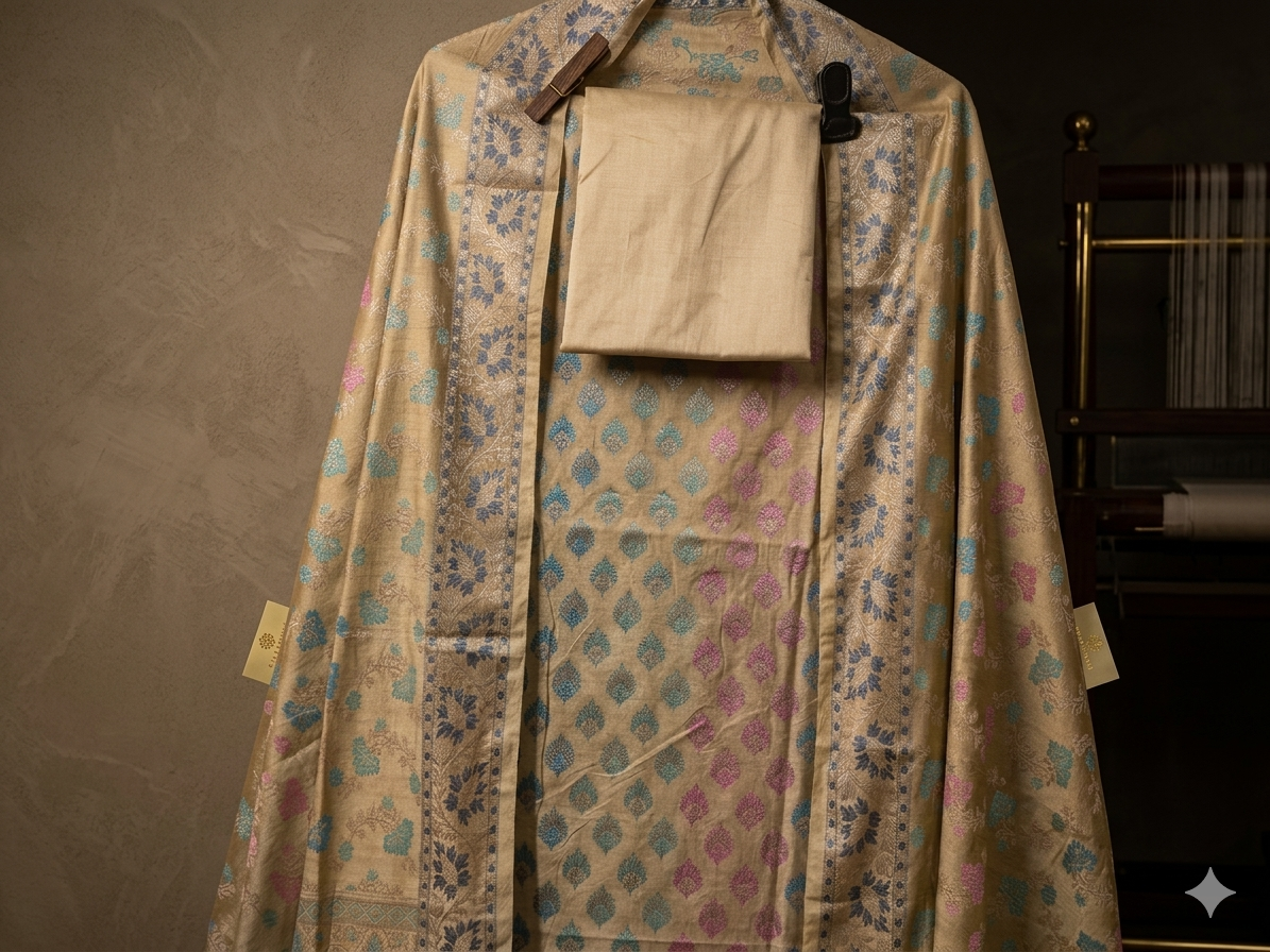maslin soft silk suits 3piece set