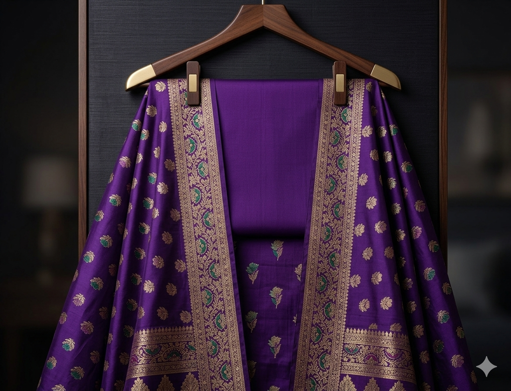 maslin soft silk suits 3piece set