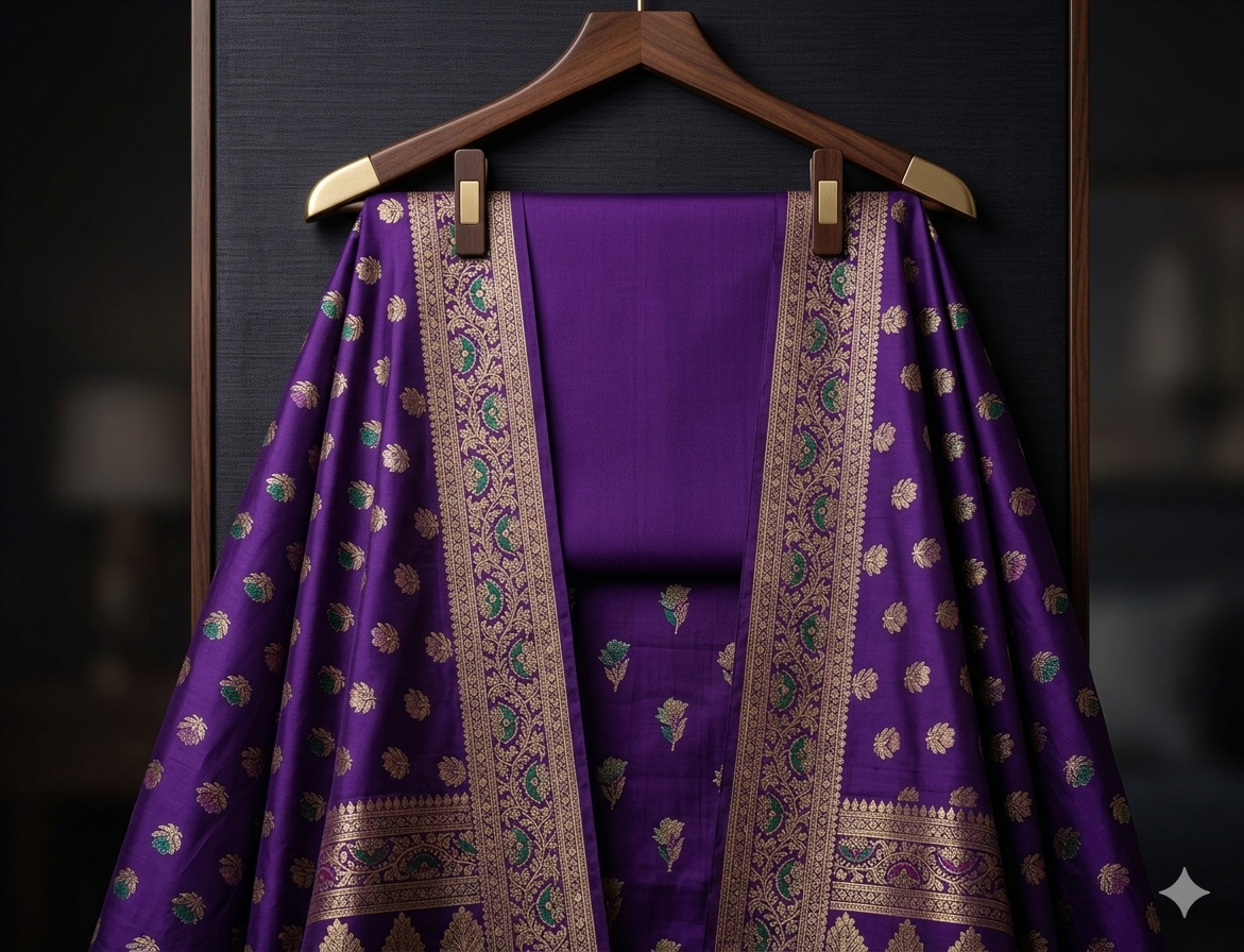 maslin soft silk suits 3piece set