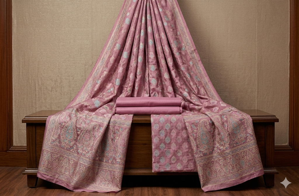 maslin soft silk suits 3piece set