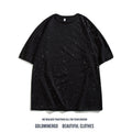 Baby?s-breath heat-transfer rhinestone short sleeve